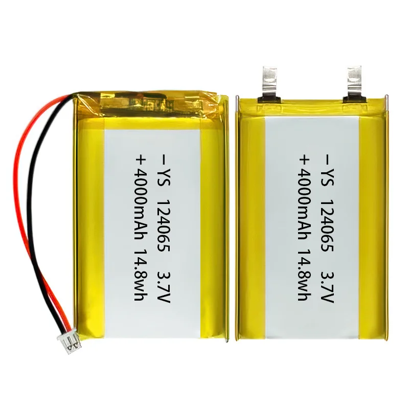 3.7V 4000mAh 124065 Polymer Lithium Battery Lipo Li-Polymer Batteries for Hand Warmers Tablet Medical Devices Camera Smart Lock