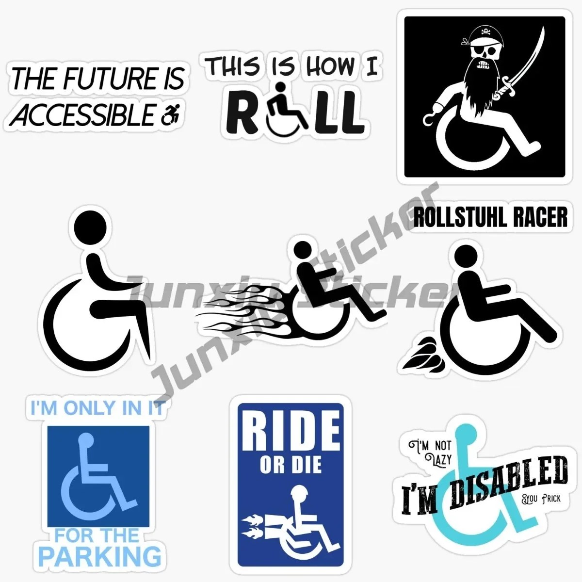 

Disabled Wheelchair Creative Warn Vinyl Sticker Laptop Stickers Biology Accesorios Truck Stickers Kids Windows Walls Decals