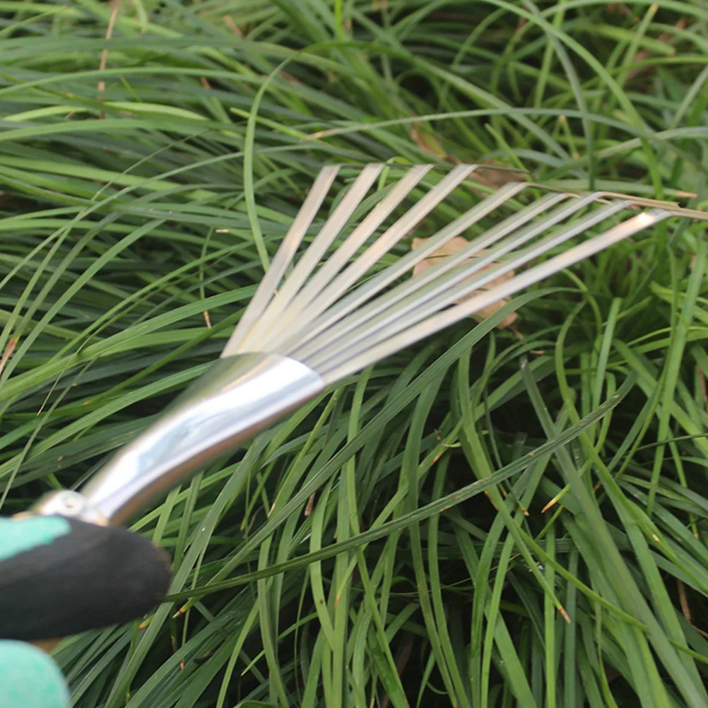 

Nine-tooth Rake Gardening Tools Leaf Hand Heavy Rakes Stainless Steel Landscape