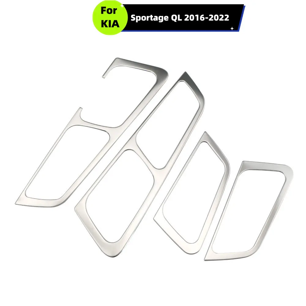 For KIA Sportage QL KX5 2016-2023 Inner Door Handle Cover Trim Stainless Steel Stickers Decoration Interior Car Styling