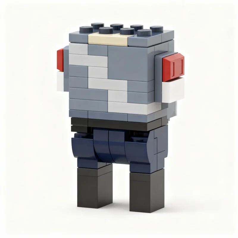 154pcs MOC Junpei Iori BrickHead Persona 3 Reload Model Toys Building Blocks Construction Christmas Gift Brick Education Kids