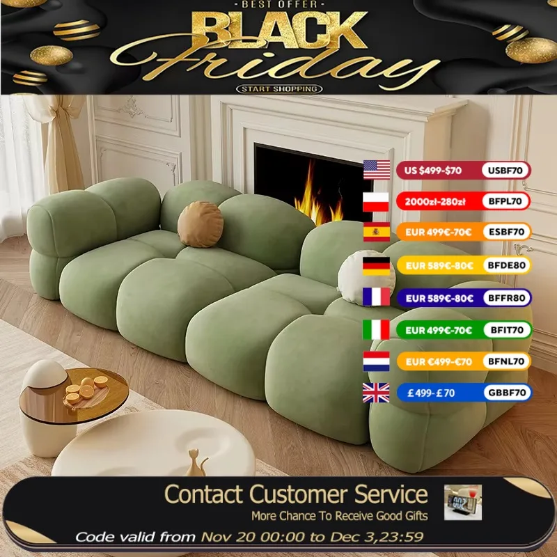 

Aesthetic Luxury Living Room Sofa Designer Quality Modern Bedroom Living Room Sofas Loveseat Green Schlafsofa Bett Furniture