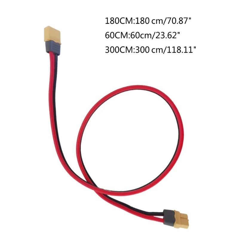 1PC JMT XT60 Male to Female Plug Extension Cable Lead Silicone Wire 12AWG Silicone Wire for RC Battery Motor E65C