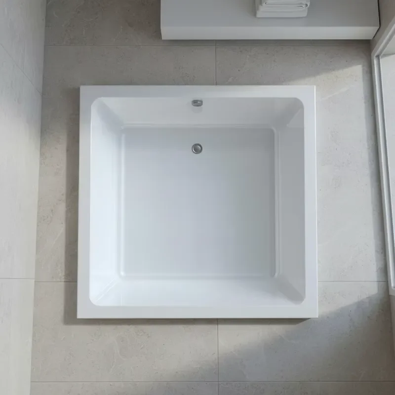 Professional Durable Acrylic Plastic Recessed Dog Grooming Bath Large Slope Water Saving Outdoor Use