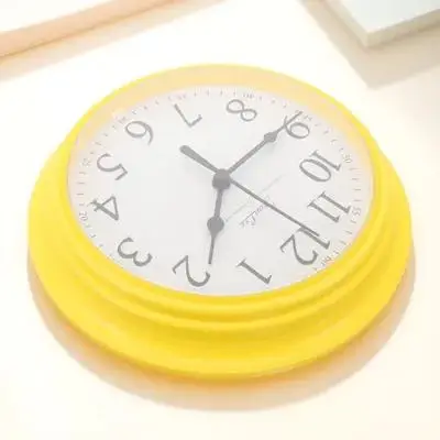 

Silent Wall Clock Non-Ticking Operated Round Decorative Timepiece for Living Room Home Office Gift Plastic Clock