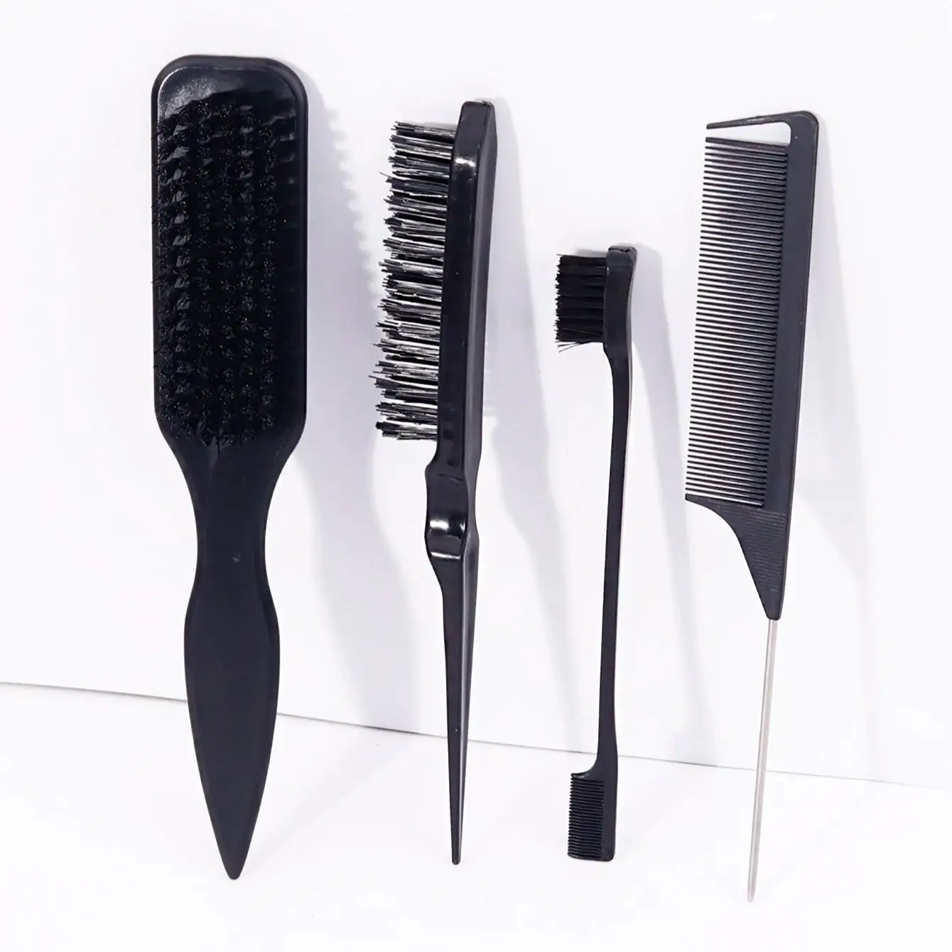 ชุดเครื่องมือทำผม 4 ชิ้น/ชุด, แปรงป้องกันผมพันกัน, แปรงจัดแต่งทรงผม, แปรงหวีหางหนู, แปรงจัดแต่งทรงผมขอบ, สำหรับวิกผมแท้โดยเฉพาะ