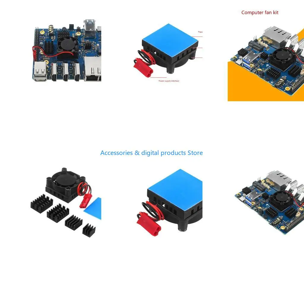 77JD Efficient Heat Dissipation Heat Sink Radiators for Orange 5 Development Board Heatsink Good Thermal Conductivity