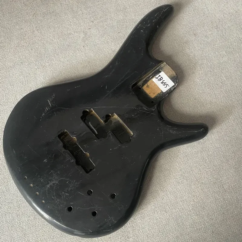 IB885 Black Color 4  String Active PJB Pickups Electric Guitar Bass Body Solid Wood Paints Damages&Scratch DIY Replace Part