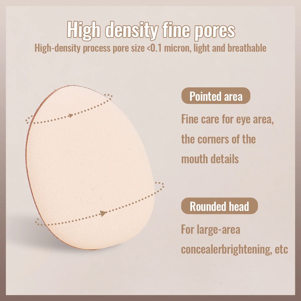 5 قطع بدلة منتفخة، رطبة وجافة، مادة ناعمة، مكياج سريع يومي، مكياج مناسب للمبتدئين، سهل الحمل.
