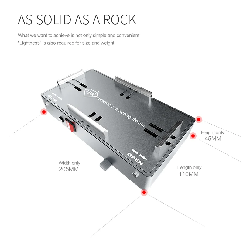 TBK-203R Upgraded Centering Fixture Mobile Phone Back Glass Repairing And Disassembling Precise Positioning Support Laser Molds