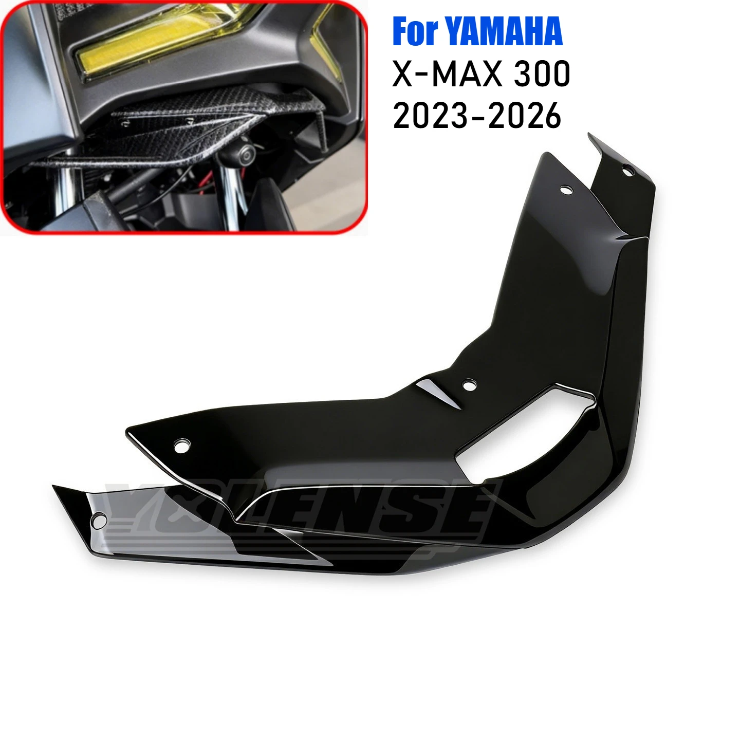 

For YAMAHA XMAX 300 XMAX300 X-MAX 2023-2026 Motorcycle Front Lip Fixed Wing Fairing Frontal Spoilers Kit Aerodynamic Accessories