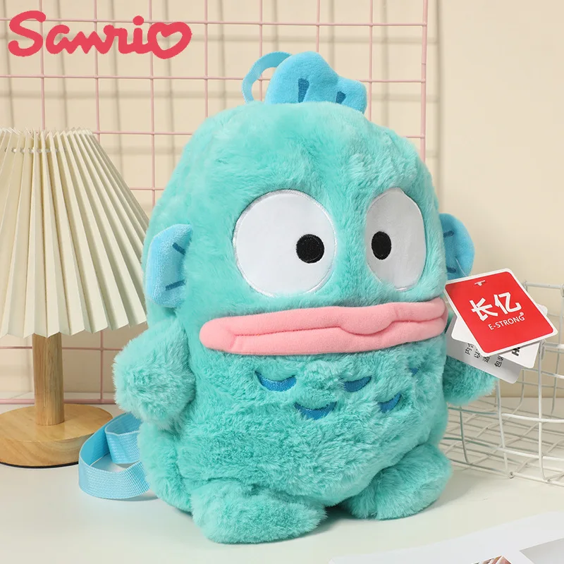 サンリオ ハンギョドン ぬいぐるみリュックサック 可愛い漫画ぬいぐるみ人形リュック 学生リュックサック 旅行バッグ 子供ギフト フェスティバルギフト