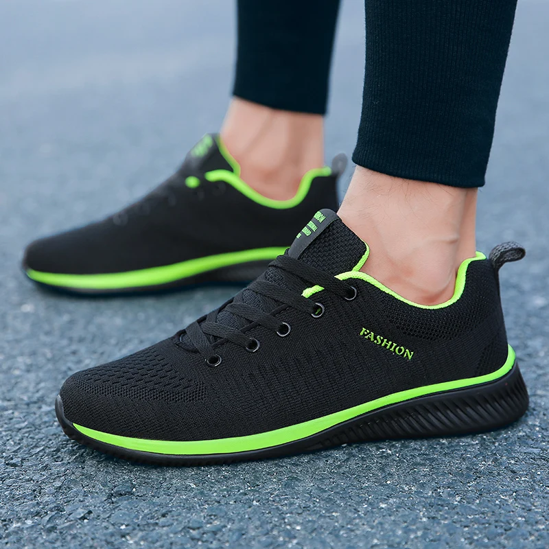 Heißer Verkauf Schwarz Männer Laufschuhe Leichte Anti-Slip männer Sport Turnschuhe Atmungsaktives Mesh Sport Schuhe Für Männer tenis Masculino
