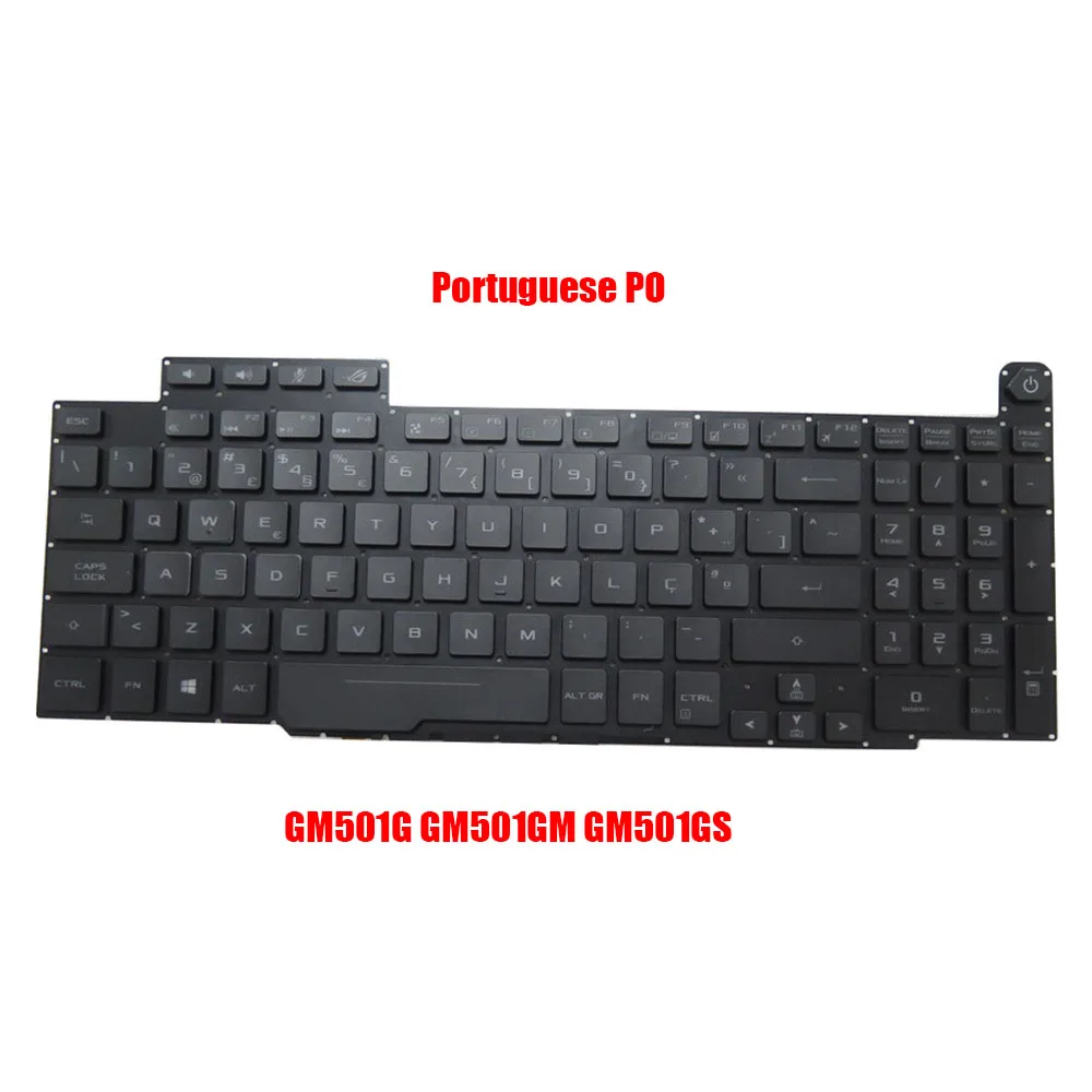 Laptop Keyboard For ASUS GM501G GM501GM GM501GS GU501G GU501GM GU501GS Portuguese PO Black With Backlit