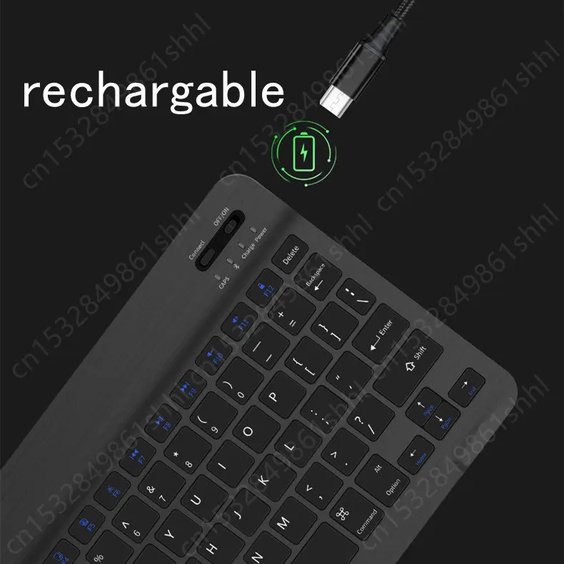 Tablet Keyboard for iPad Keyboard Teclado Mi Pad 5 6 Keyboard Wirelesss Keyboard with Mouse Rechargeable Bluetooth-compatible