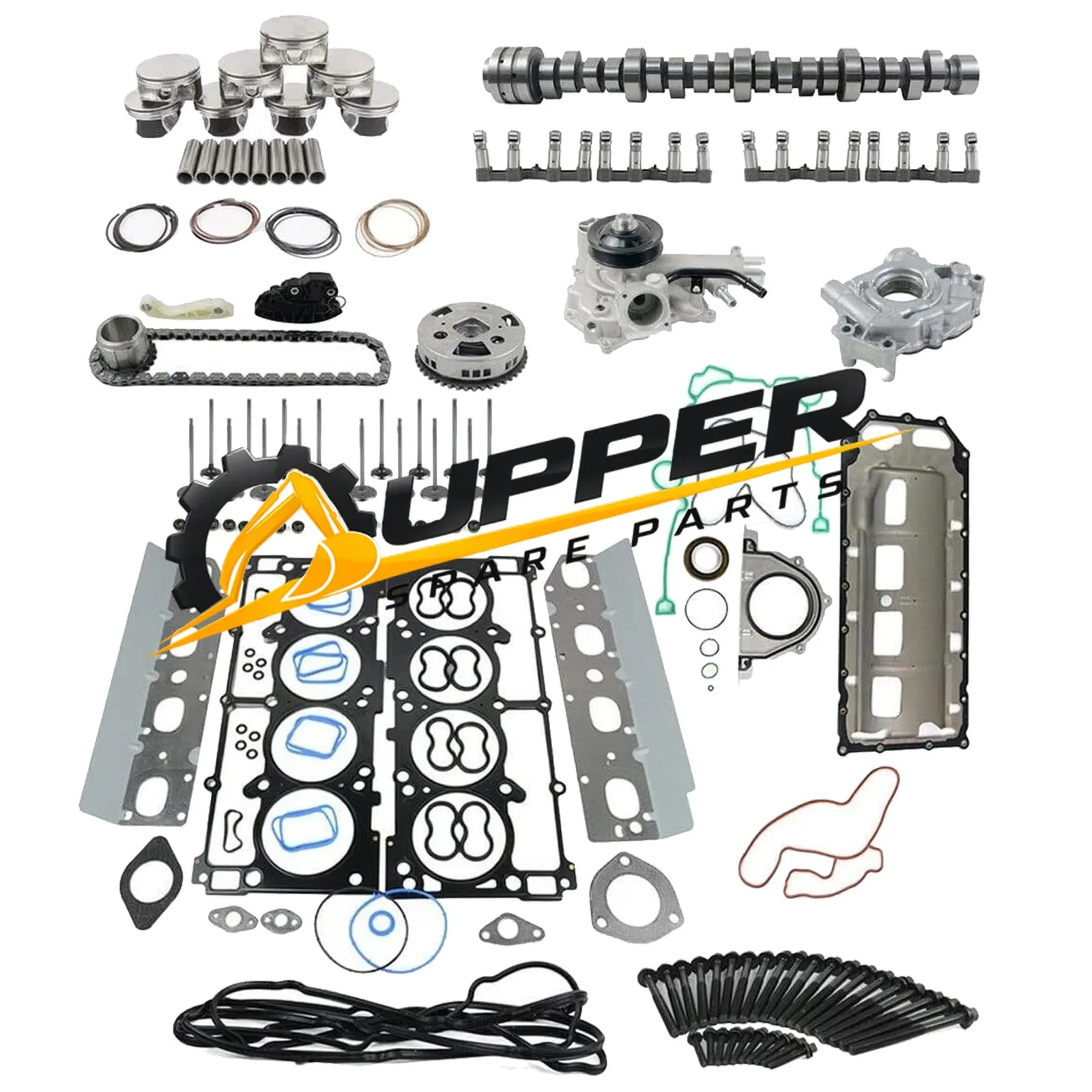 Fit Ram 1500 5.7 Hemi 2011-2015 Engine Rebuild Kit Camshaft  Lifters Gaskets