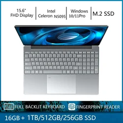 Ordinateur portable Intel 11th Celeron N5095, PC portable Windows 10, ordinateur portable 11 Pro, 2024 ''IPS, RAM DDR4, 16 Go de RAM, 15.6