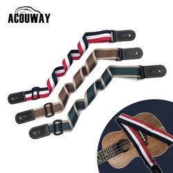 Acouway Ukulele Strap Durable Adjustable Clip-on Hawaii Guitar ukelele Belt Sling 3.8CM Width Instrument Guitar Accessories