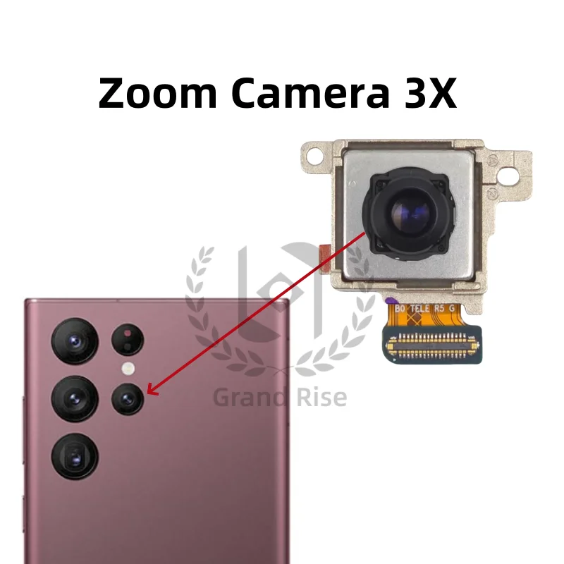 For Samsung Galaxy  S22 Ultra 5G S22U S908B S908E Camera Set  Main Back Facing Camera（elephoto + Depth + Wide + Main Camera）