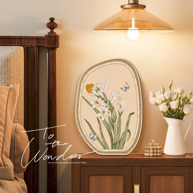 Brown Vintage Photo Frame Table, Modern Decorative Painting For The Entrance, High-end And Niche Decorative Items For The Dining view 3