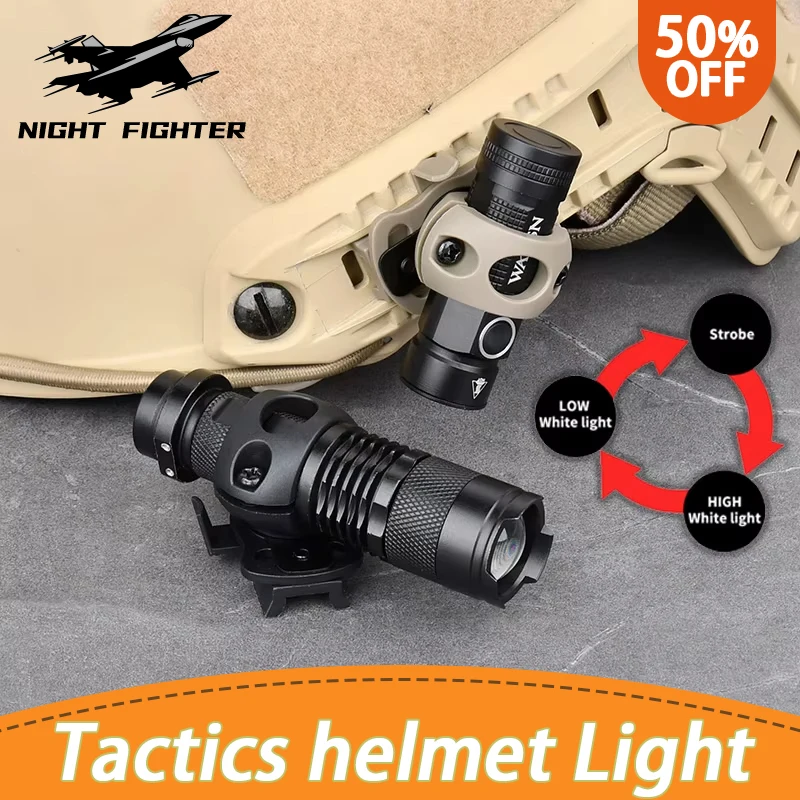 

WADSN Tactics Airsoft Strobe Consant Momentary Helmet Lamp With white Scout light Helmet Lamp FAST Hunting Helmet Flashlight