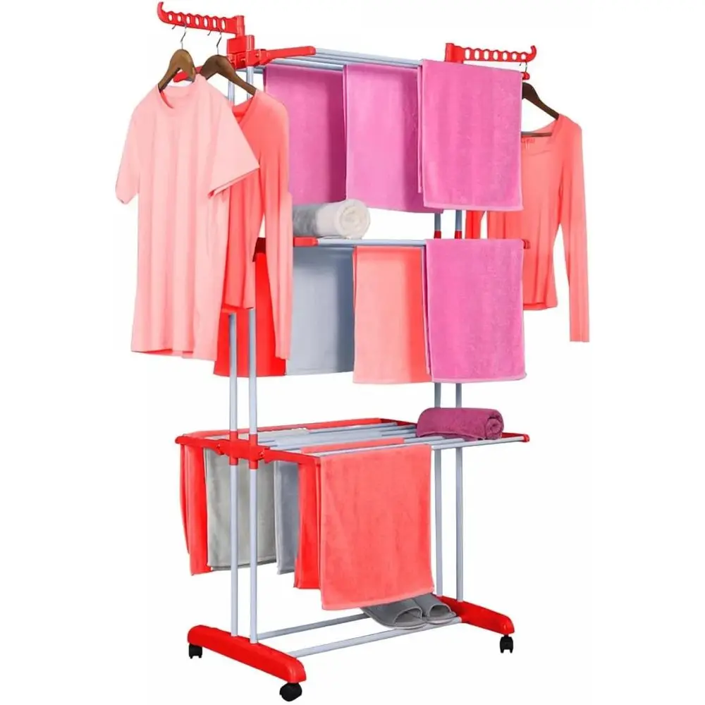 

Компактная многофункциональная сушилка для белья из нержавеющей стали и АБС-пластика, 20 м, оранжевая