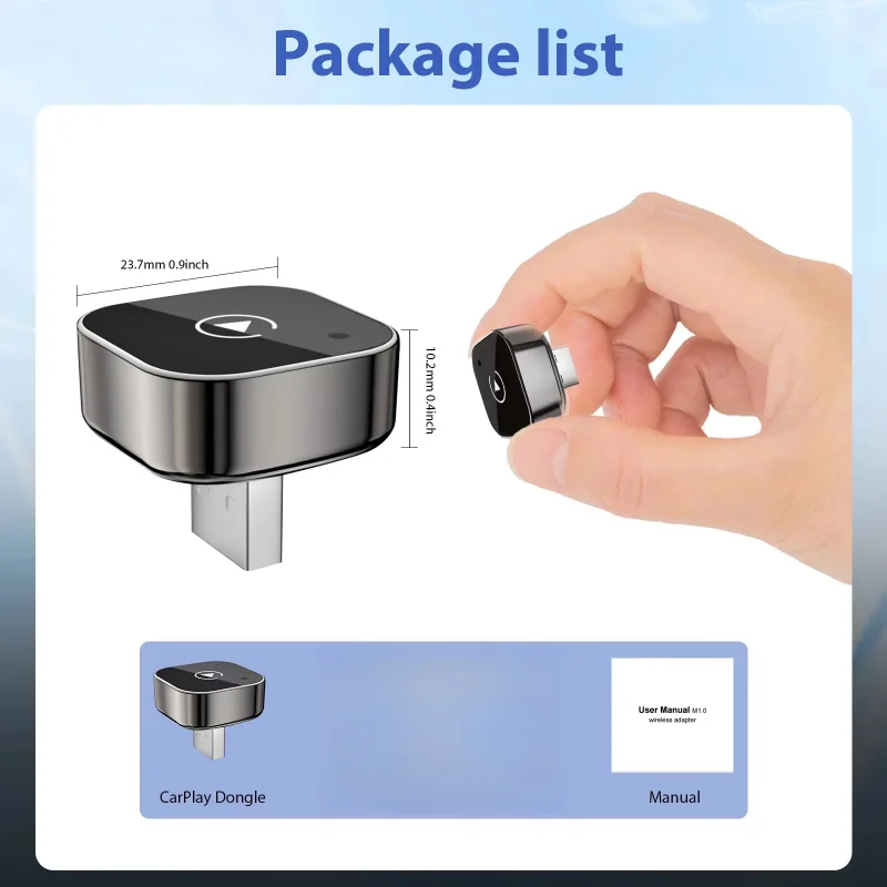 2026 nieuwe draadloze CarPlay & Android Auto dongle, snelle automatische verbinding, compact plug & play voor iPhone/Android, USB/USB-C, geen vertraging