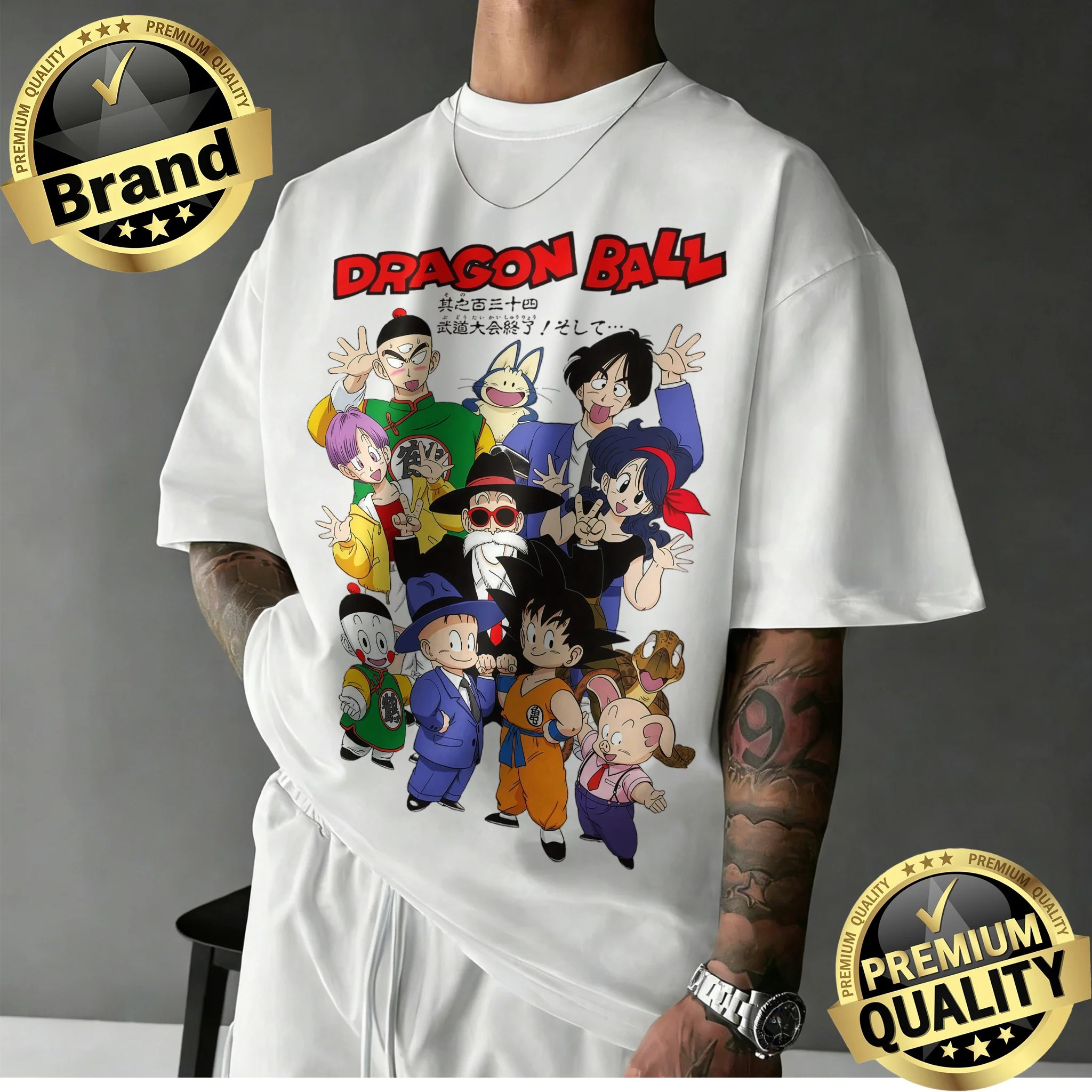 2026 Neuerscheinung Dragon Ball Übergroßes Retro-Anime-T-Shirt |   Klassisches T-Shirt aus 100 % Baumwolle mit Retro-Grafikdruck für die Familie