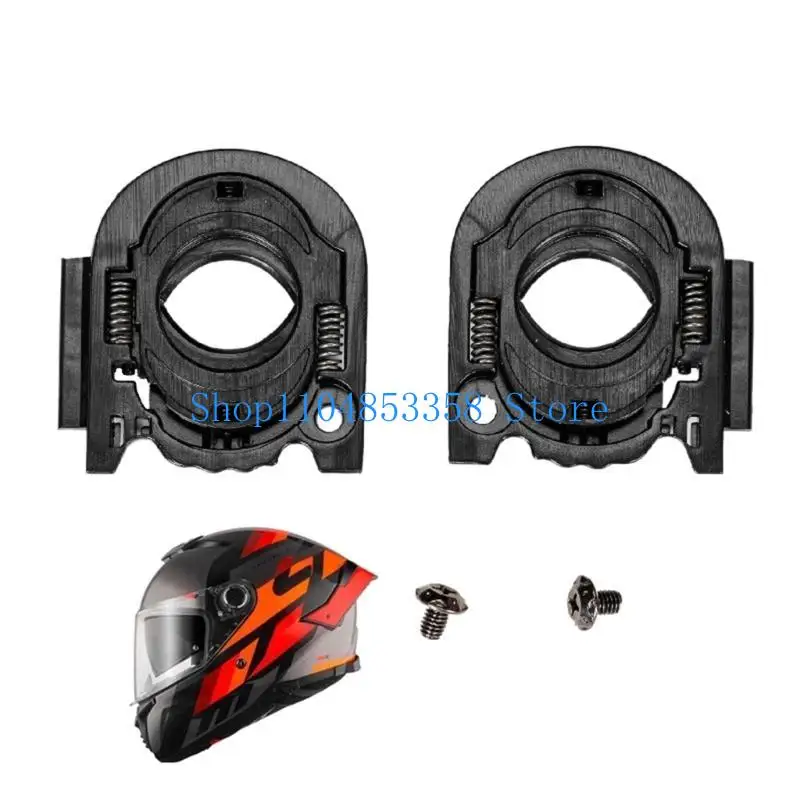 

652F 1 Pair Helmet Pivots Base Plate with Screws Black for MT 4