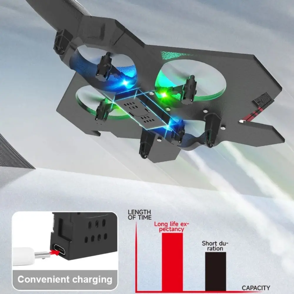 

EPP Foam Remote Control Foam Fighter Gravity Sensing Rechargeable Four Motor Helicopter Portable with Light