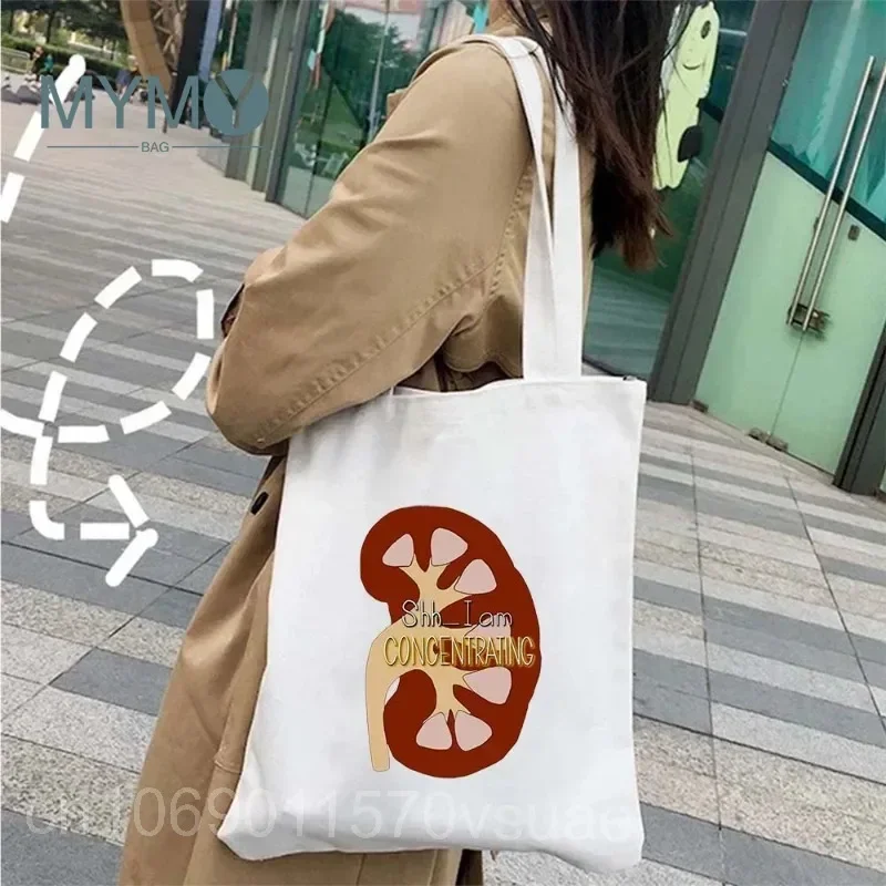 Doctor Nurse Medical Cross Medicine Graphic Printed Shoulder Bags Students Large Capacity Canvas School Bag Women Casual Tote