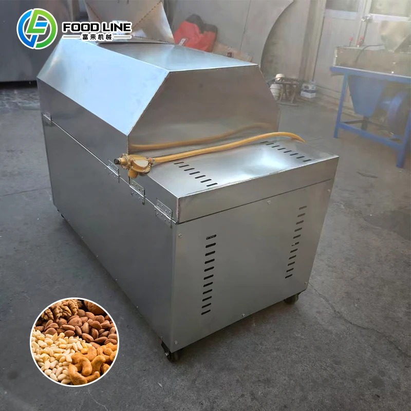 Commercial Adjustable Temperature Uniform Heating Nut Cocoa Bean Roasting Machine
