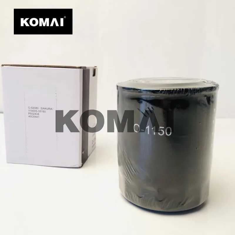 

Элемент двигателя KOMAI Excavator DX/DH55/60/75-9C R60/55-7-9 XE40/45/60 для 119005-35150 P502438 C-52080 40C0441 R010001 Масляный фильтр
