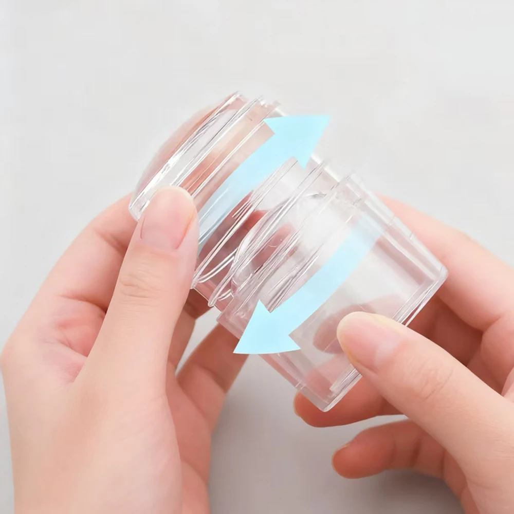 Adjustable Scaling Nail Transfer Stamper Non-Deform Zoom Nail Stamping Tool For Delicate Pattern Size Silicone Transfer