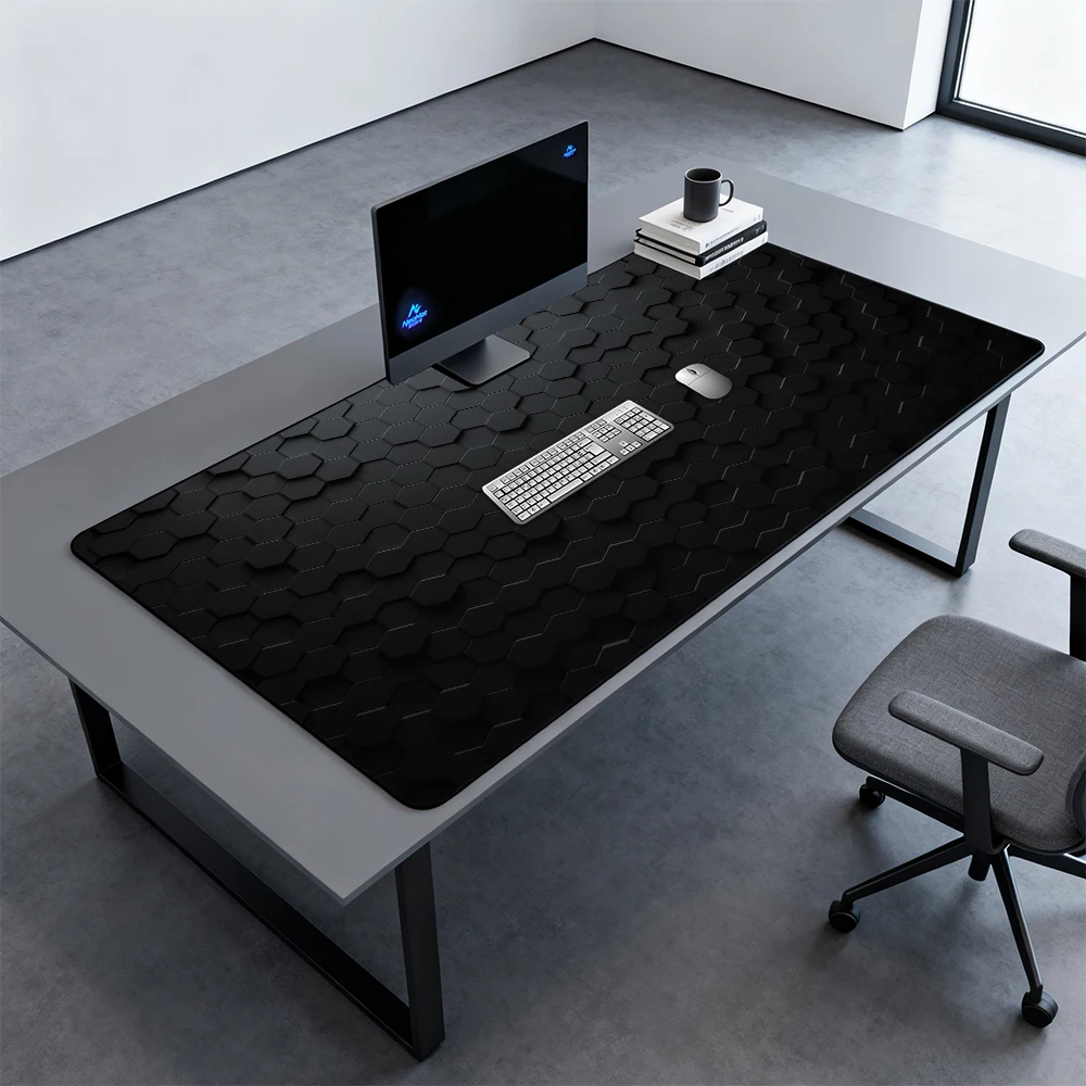 لوحة ماوس سوداء مخصصة لوحة ماوس كبيرة جدًا 900x1000 1100x600 حصير كمبيوتر 1200x600 حصيرة مكتبية 140X50 بالحجم الكامل مع الخياطة #3