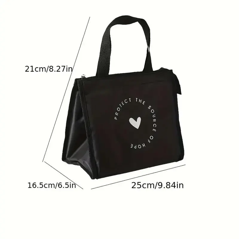 1pc Thickened Waterproof And Insulated Bag Oxford Cloth Bento Bag Insulated Refrigerated Work Handbag Portable Insulation Bag