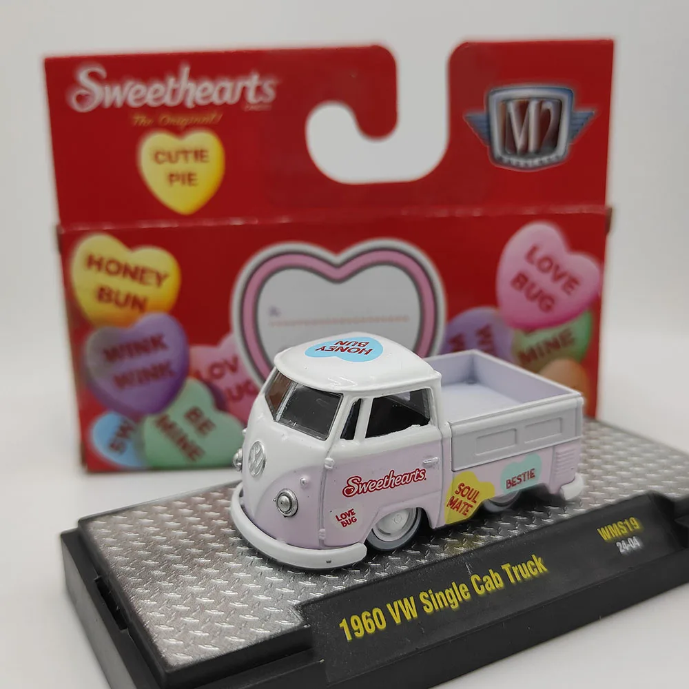 Diecast M2 1/64 scale 1960 Vw single-row truck simulation Alloy Car Model Collectible Toy Gift Souvenir Display