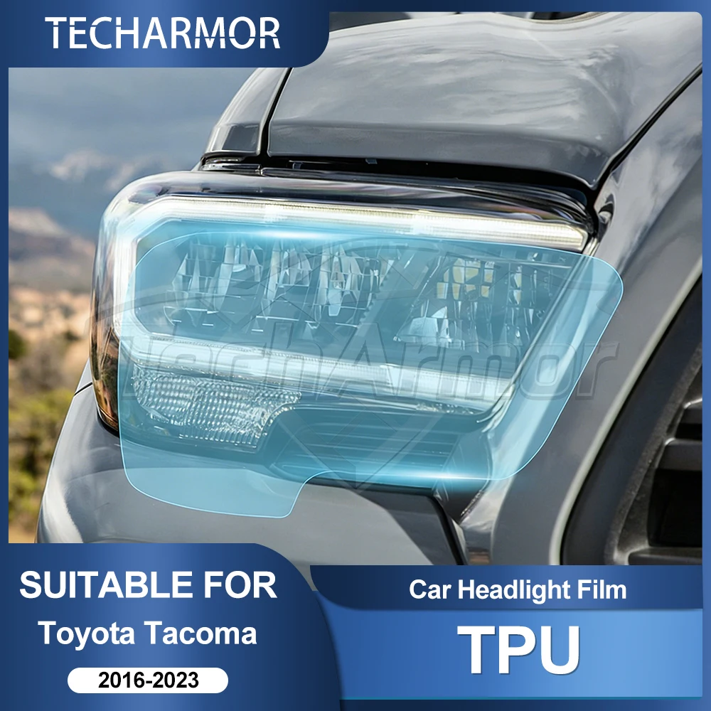 

Защитная пленка из ТПУ для фар автомобиля Toyota Tacoma 2016-2023: транспортная и дымчатая, антицарапийная, внешние автоаксессуары