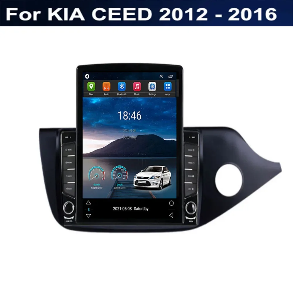 วิทยุติดรถยนต์สำหรับ Kia ceed 2012-2016เครื่องเล่นวิดีโอมัลติมีเดียสำหรับ Kia ceed เครื่องเล่นวิดีโอจีพีเอสสเตอริโอคาร์เพลย์ DSP Rds 2Din สไตล์ Tesla