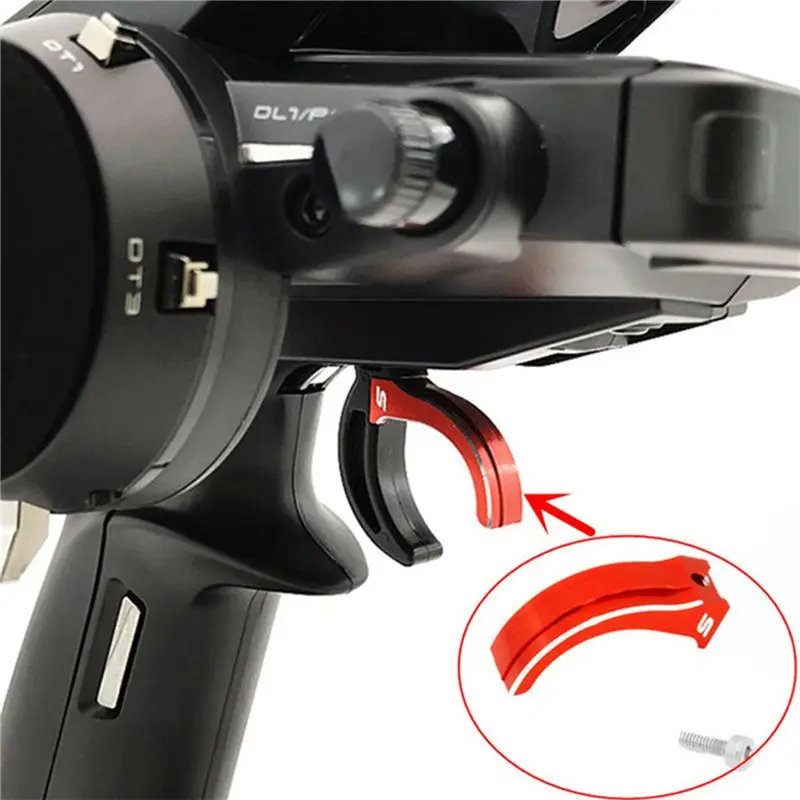 ABJL 2X Throttle Trigger Brake Rod for Futaba 7PX 4PX 4PXR RC Car Transmitter, Red Metal Upgrade