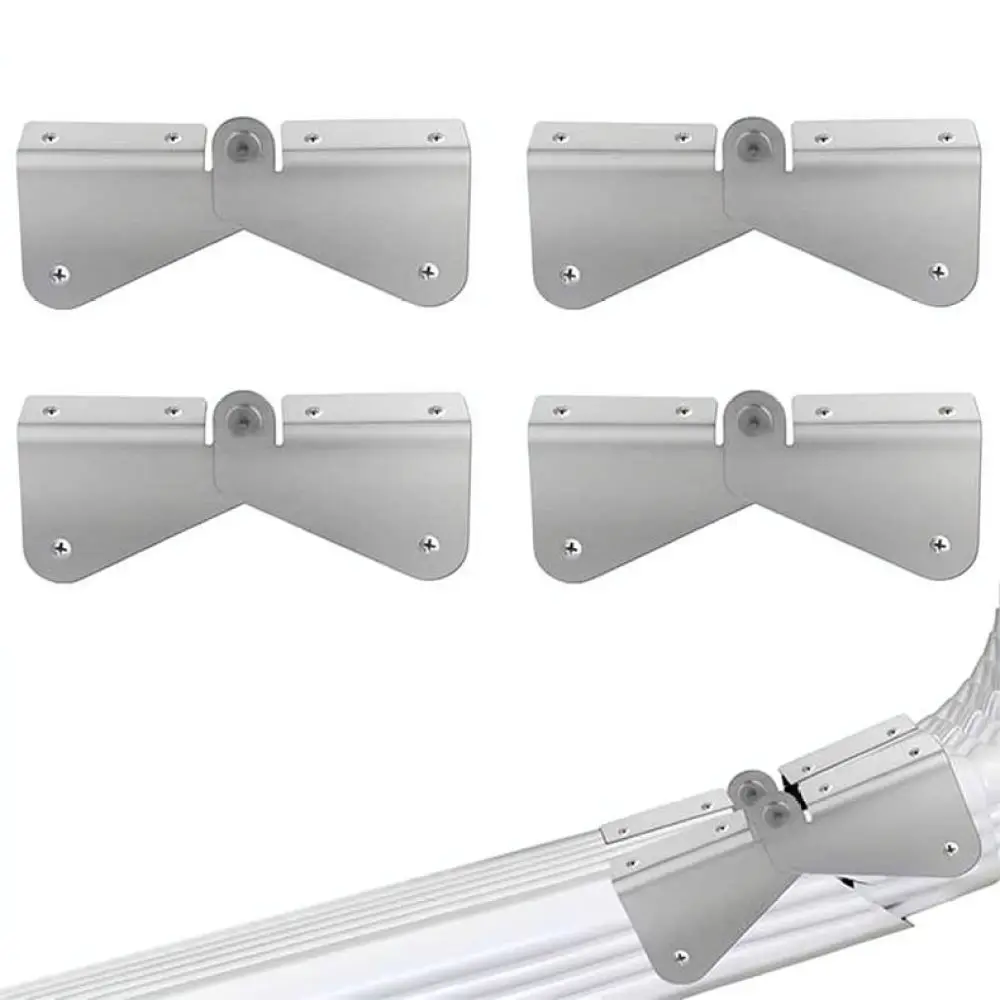 Gutter Downspout Hinge Connector Stainless Steel Flexible Extension Flip Up Adapter For Rectangular Square Rain Water Pipe