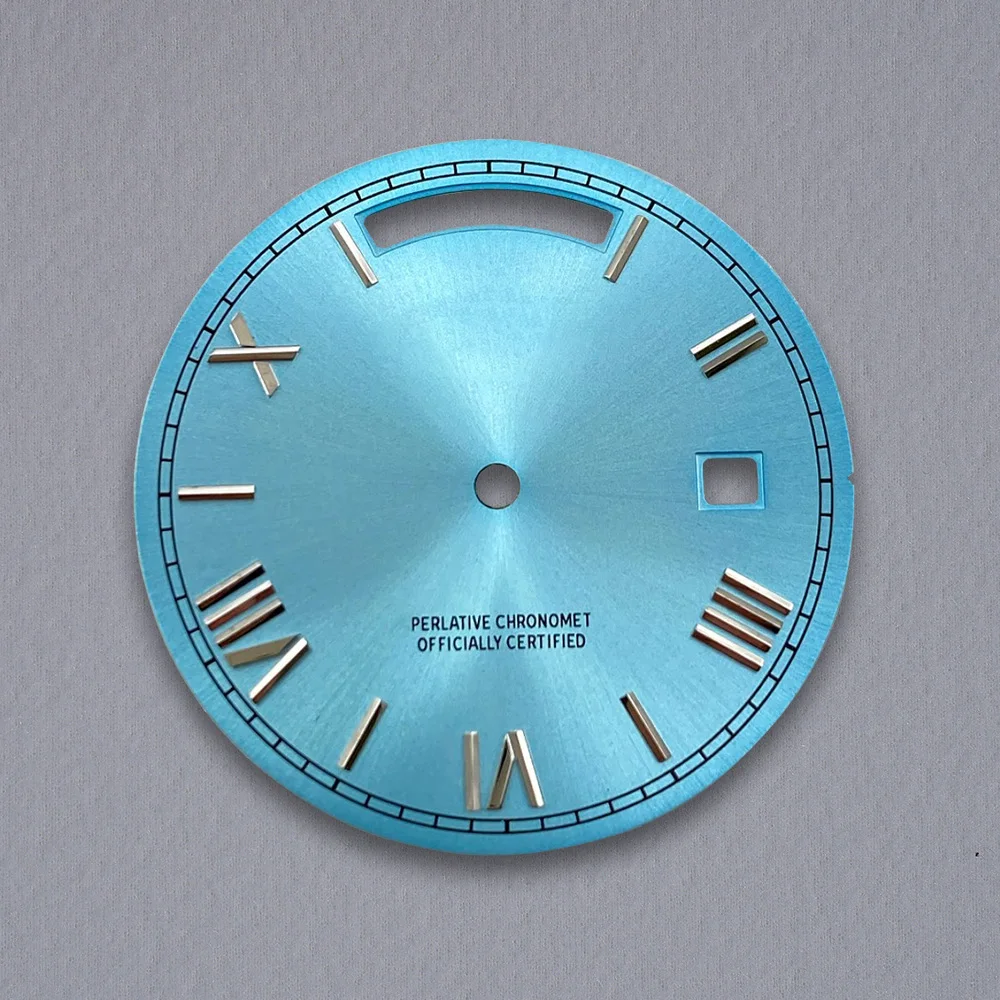 31 ミリメートル S ロゴダイヤル曜日と日付アラブサンレイダイヤル 8285 ムーブメントに適した高品質時計修正アクセサリー