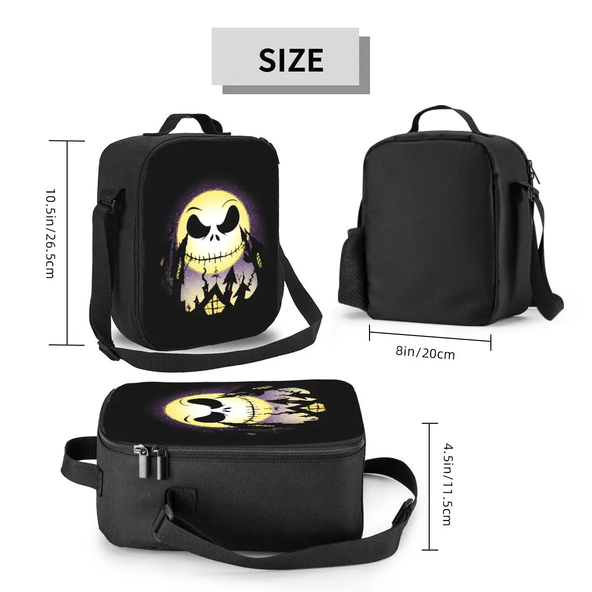 Custom The Nightmare Before Christmas Insulated Lunch Bag for Work School Tim Burton Resuable Thermal Cooler Bento Box Women #3