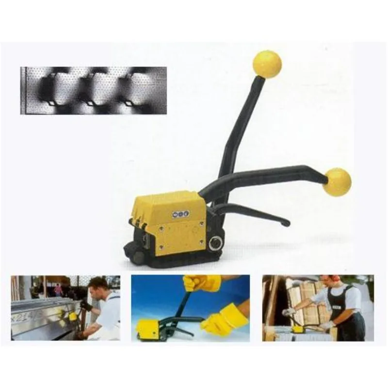 Portable heavy-duty steel strapping machine, manual packaging strapping, unsealed combination tool