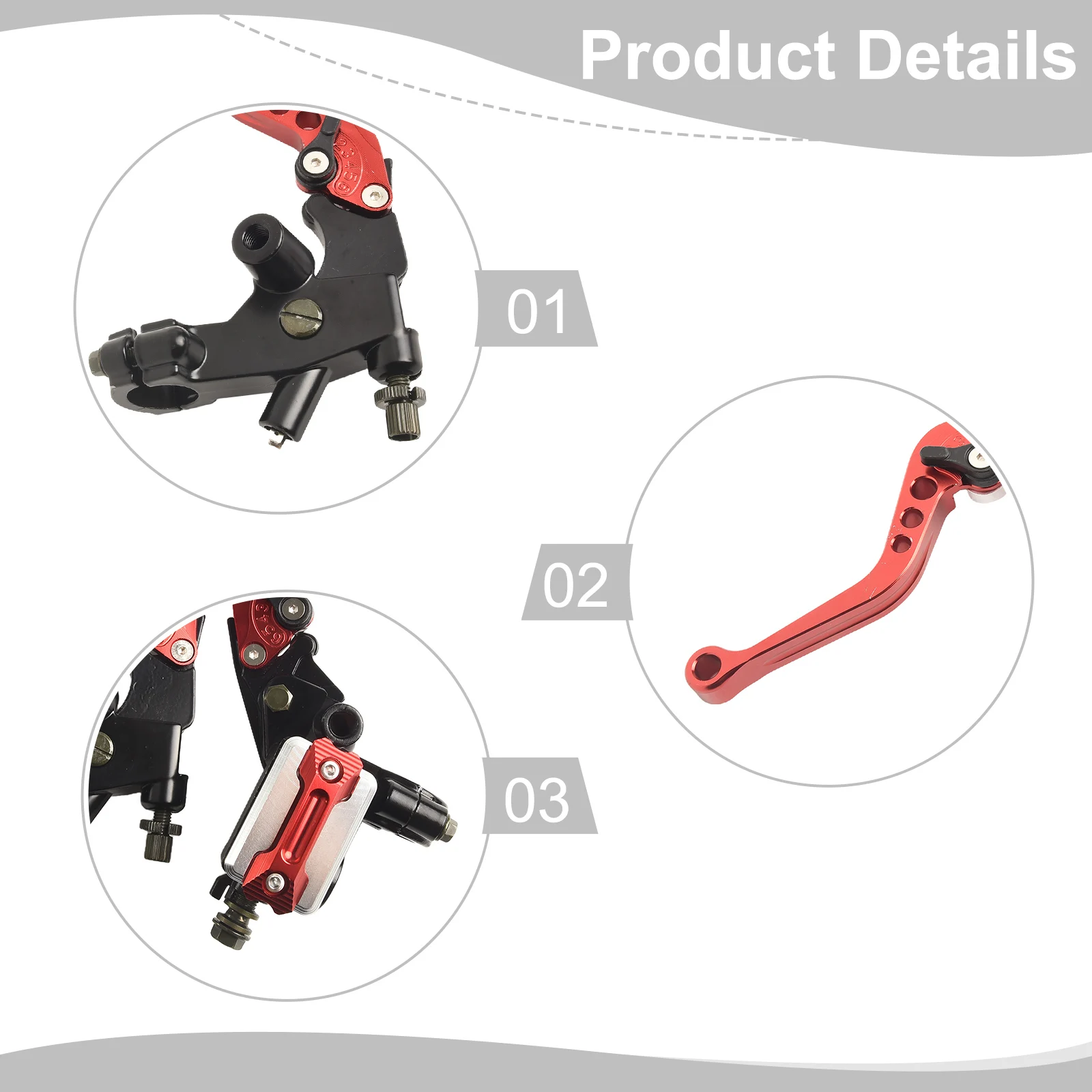 Aluminum Alloy Hydraulic Brake Adjustment Handle for Electric Vehicles and Scooters Black Color Fits 50 250CC 4 Wheeler Quad