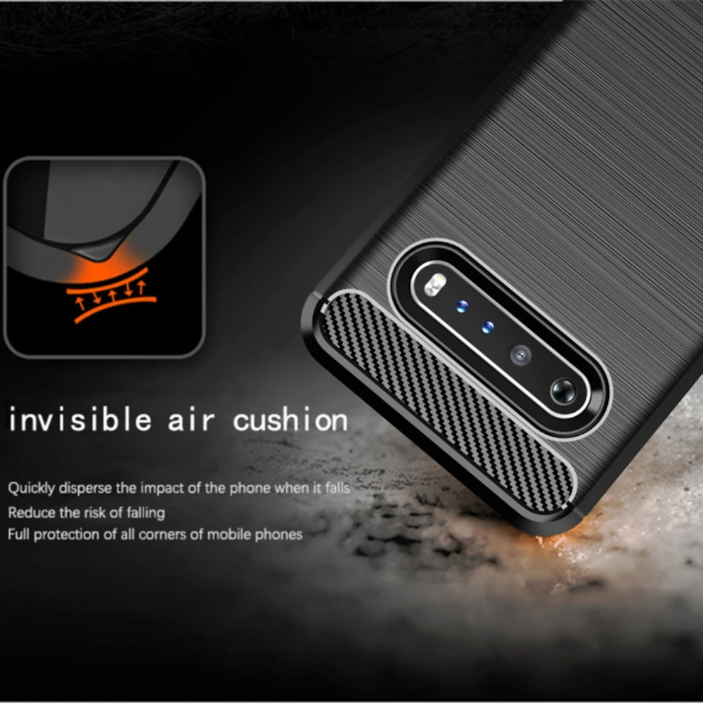 Shockproof Bumper TPU Business Fiber Soft Case For Cover LG V60 V50 V40 V50S ThinQ LG Q92 70 60 61 51 K62 Plus K71 K61 K52 4 5G