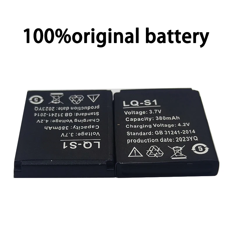 380mAh LQ-S1 3.7V Smartwatch Battery Rechargeable Li-ion Polymer Battery Replacement for DZ09 U8 A1 GT08 V8 Smart Watch