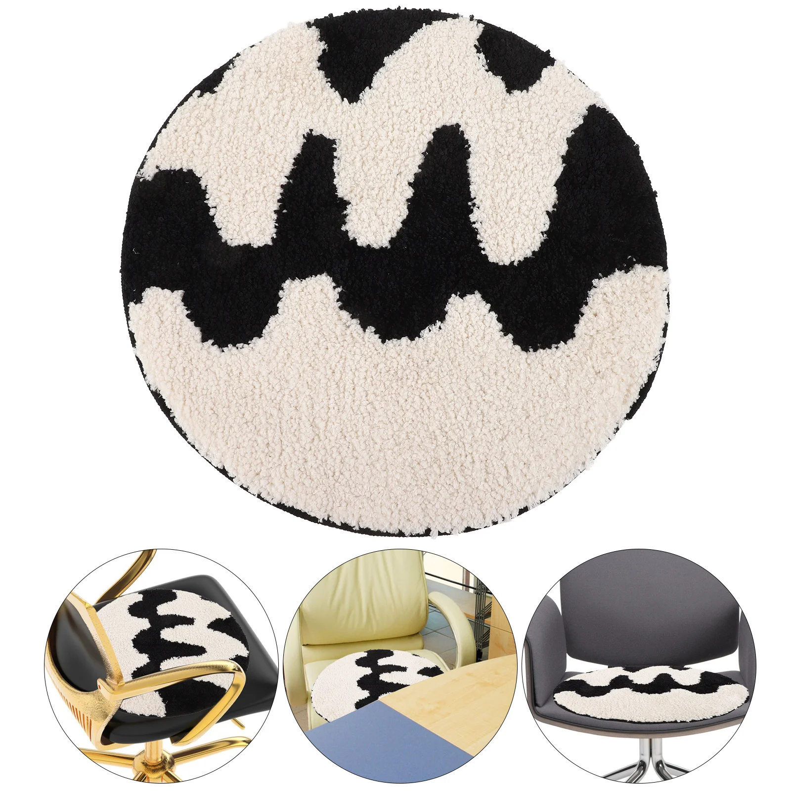 

Soft Non-Slip Seat Cushion 18 Inch Round Chair Pad Office Home Use Nordic Style Dirt-Resistant Cushion Anti-Skid Bottom