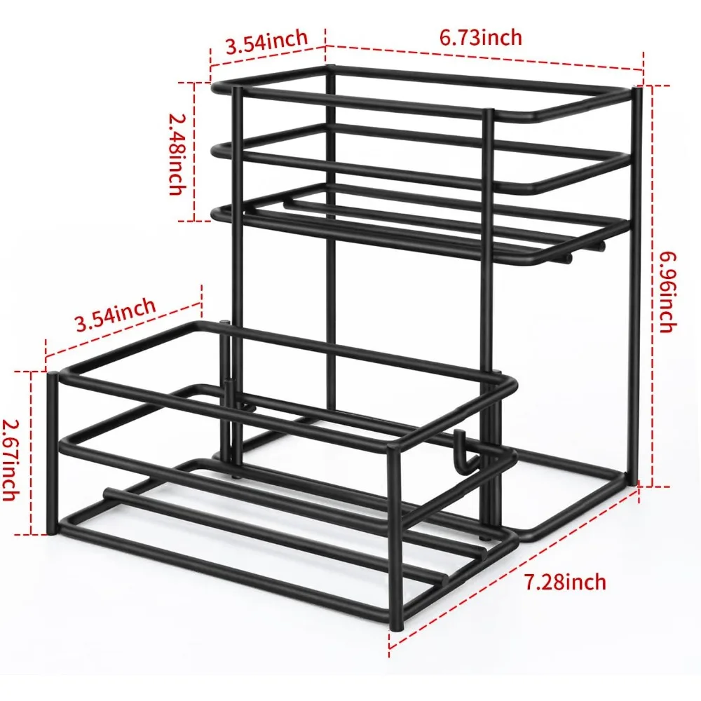 Coffee Syrup Rack (4 Bottle Capacity)，Coffee Syrup Organizer for Coffee Bar,Kitchen.Small Wine Rack for Bar,Family,Storage for S