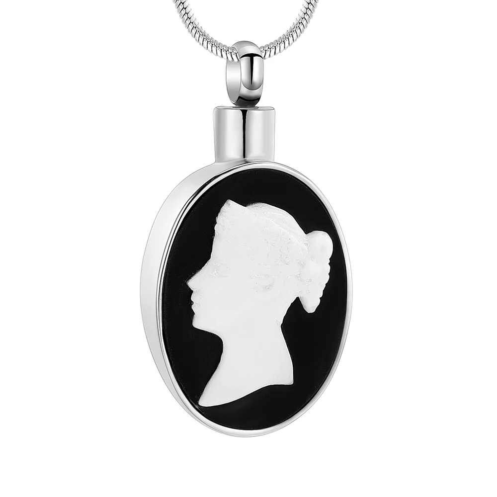 

Customized Cremation Pendant Necklace Beautiful Girl Print Funeral Jewelry Urn For Human/Pet Ashes Memorial Keepsake Gifts